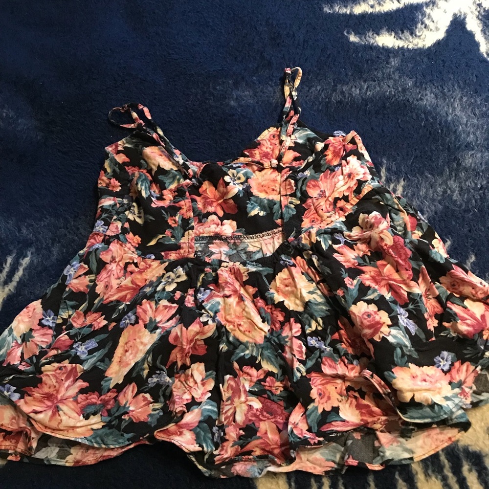 Floral spaghetti top
